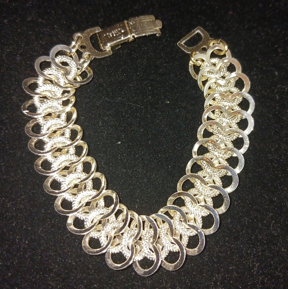 1950s 60s Made In Germany Aluminum Vertabrae Bracelet